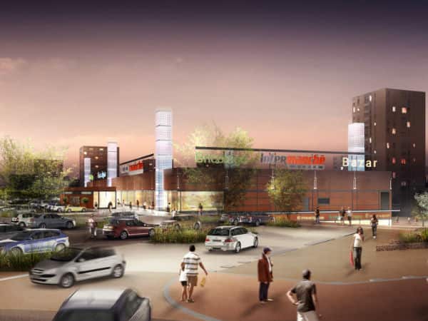 Centre commercial de la Fontaine d'Ouche nuit