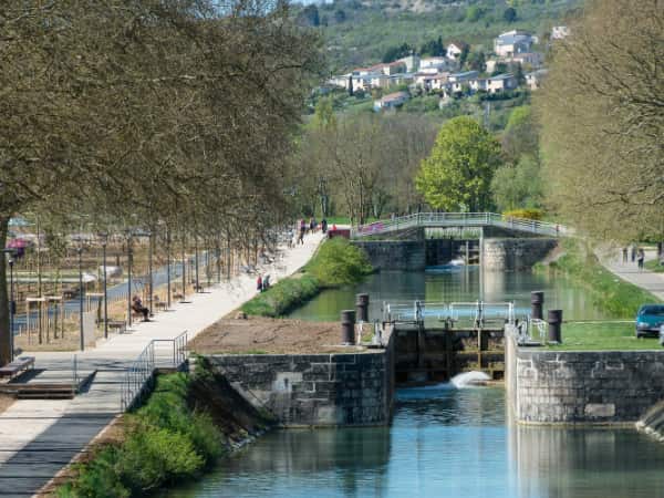 Quai des carrières blanches affiche écluse SPLAAD