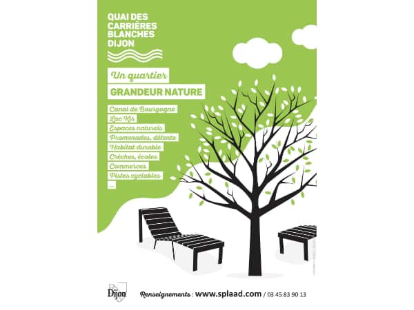 Quai des carrières blanches affiche arbre chaise SPLAAD