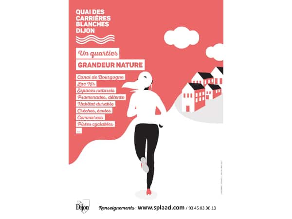 Quai des carrières blanches affiche joggeuse SPLAAD