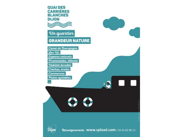 Quai des carrières blanches affiche peniche SPLAAD