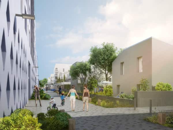 Ecocité Jardin des maraichers perspective interieure SPLAAD